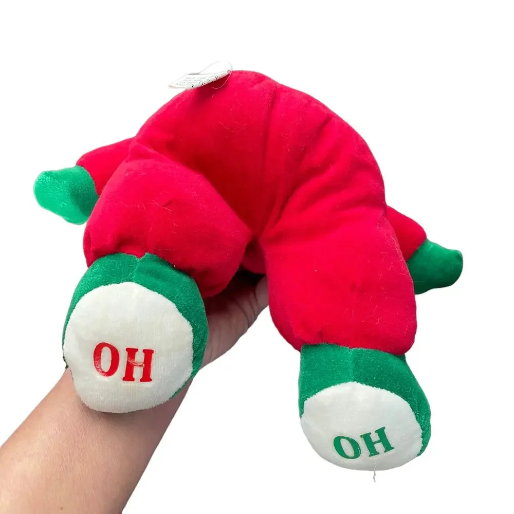 HugFun Santa Claus Plush with Rattle Inside Ho Ho Feet Christmas Vtg TAGS READ